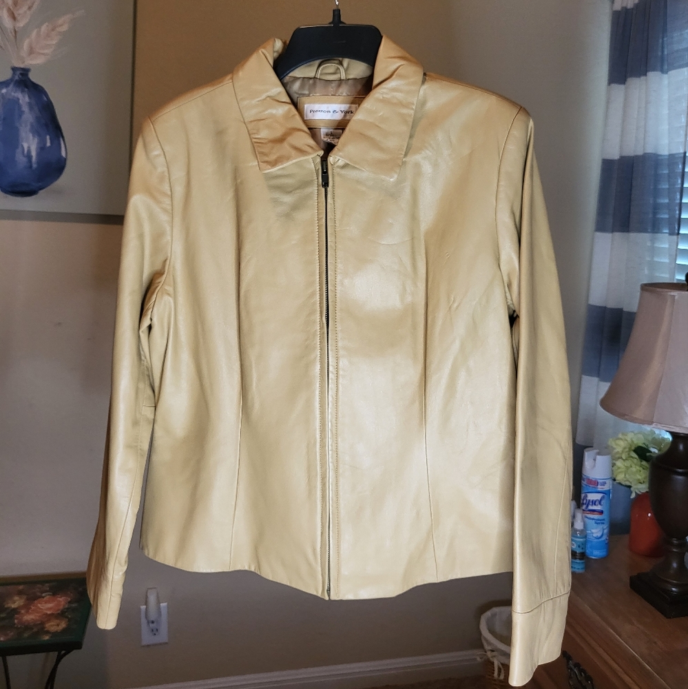 Women's Preston and York Tan Leather Jacket size L